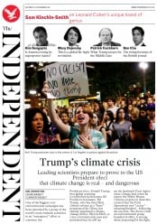 The Independent (UK) Newspaper Front Page for 12 November 2016