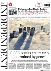 The Independent (UK) Newspaper Front Page for 12 December 2013