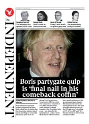 The Independent front page for 12 January 2023