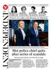 The Independent (UK) Newspaper Front Page for 12 February 2022