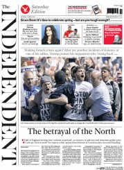 The Independent (UK) Newspaper Front Page for 12 March 2016