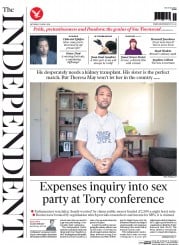 The Independent (UK) Newspaper Front Page for 12 April 2014