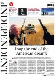 The Independent (UK) Newspaper Front Page for 12 June 2014
