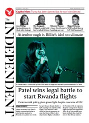 The Independent (UK) Newspaper Front Page for 12 June 2022