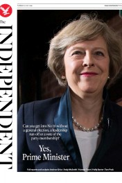 The Independent (UK) Newspaper Front Page for 12 July 2016
