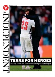 The Independent (UK) Newspaper Front Page for 12 July 2021