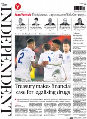 The Independent (UK) Newspaper Front Page for 13 October 2015