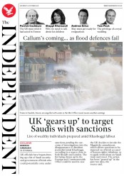 The Independent (UK) Newspaper Front Page for 13 October 2018