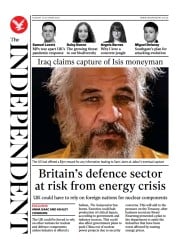 The Independent (UK) Newspaper Front Page for 13 October 2021