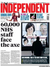The Independent (UK) Newspaper Front Page for 13 November 2012