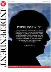 The Independent (UK) Newspaper Front Page for 13 December 2019