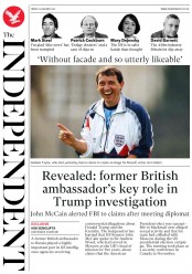 The Independent (UK) Newspaper Front Page for 13 January 2017