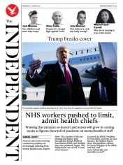 The Independent (UK) Newspaper Front Page for 13 January 2021