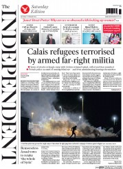The Independent (UK) Newspaper Front Page for 13 February 2016
