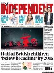 The Independent Newspaper Front Page (UK) for 13 March 2013