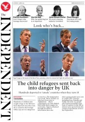 The Independent (UK) Newspaper Front Page for 13 April 2019