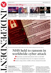 The Independent (UK) Newspaper Front Page for 13 May 2017