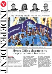 The Independent (UK) Newspaper Front Page for 13 May 2019