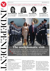 The Independent (UK) Newspaper Front Page for 13 July 2018