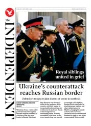 The Independent (UK) Newspaper Front Page for 13 September 2022