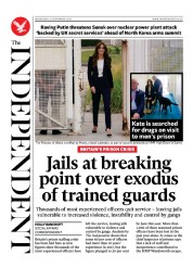The Independent front page for 13 September 2023