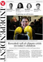 The Independent (UK) Newspaper Front Page for 14 November 2019