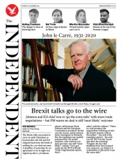 The Independent (UK) Newspaper Front Page for 14 December 2020