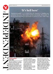 The Independent (UK) Newspaper Front Page for 14 March 2022