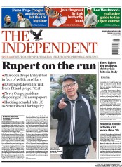 The Independent (UK) Newspaper Front Page for 14 July 2011