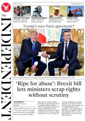 The Independent (UK) Newspaper Front Page for 14 July 2017