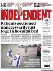 The Independent (UK) Newspaper Front Page for 14 August 2013