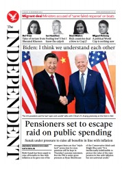 The Independent (UK) Newspaper Front Page for 15 November 2022