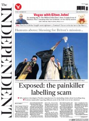 The Independent (UK) Newspaper Front Page for 15 December 2015