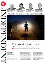 The Independent (UK) Newspaper Front Page for 15 December 2016