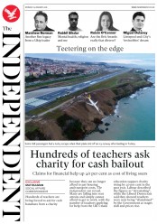 The Independent (UK) Newspaper Front Page for 15 January 2018