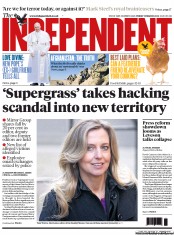 The Independent Newspaper Front Page (UK) for 15 March 2013