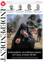 The Independent (UK) Newspaper Front Page for 15 May 2018