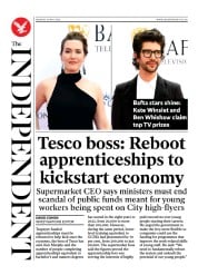 The Independent (UK) Newspaper Front Page for 15 May 2023