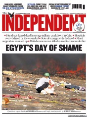 The Independent Newspaper Front Page (UK) for 15 August 2013