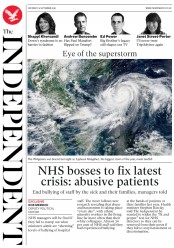 The Independent (UK) Newspaper Front Page for 15 September 2018