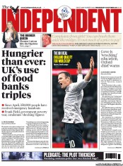 The Independent Newspaper Front Page (UK) for 16 October 2013