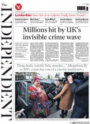 The Independent (UK) Newspaper Front Page for 16 October 2015