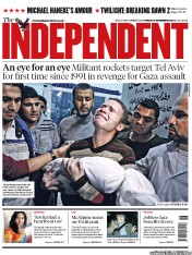 The Independent (UK) Newspaper Front Page for 16 November 2012