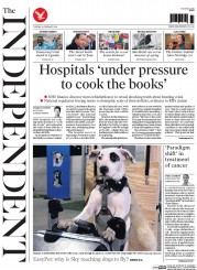 The Independent (UK) Newspaper Front Page for 16 February 2016