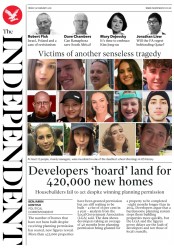 The Independent (UK) Newspaper Front Page for 16 February 2018
