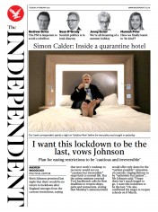 The Independent (UK) Newspaper Front Page for 16 February 2021