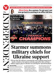 The Independent front page for 16 March 2025