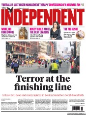 The Independent (UK) Newspaper Front Page for 16 April 2013