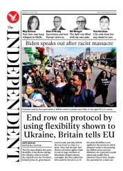 The Independent (UK) Newspaper Front Page for 16 May 2022