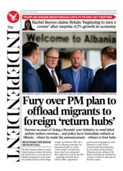 The Independent front page for 16 May 2025
